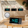Radio Reveil Projecteur Plafond 180° FM Numérique, Grand Écran LED, Chargeur USB, Double Alarme, 12/24H, Snooze, Horloge Projection Plafond
