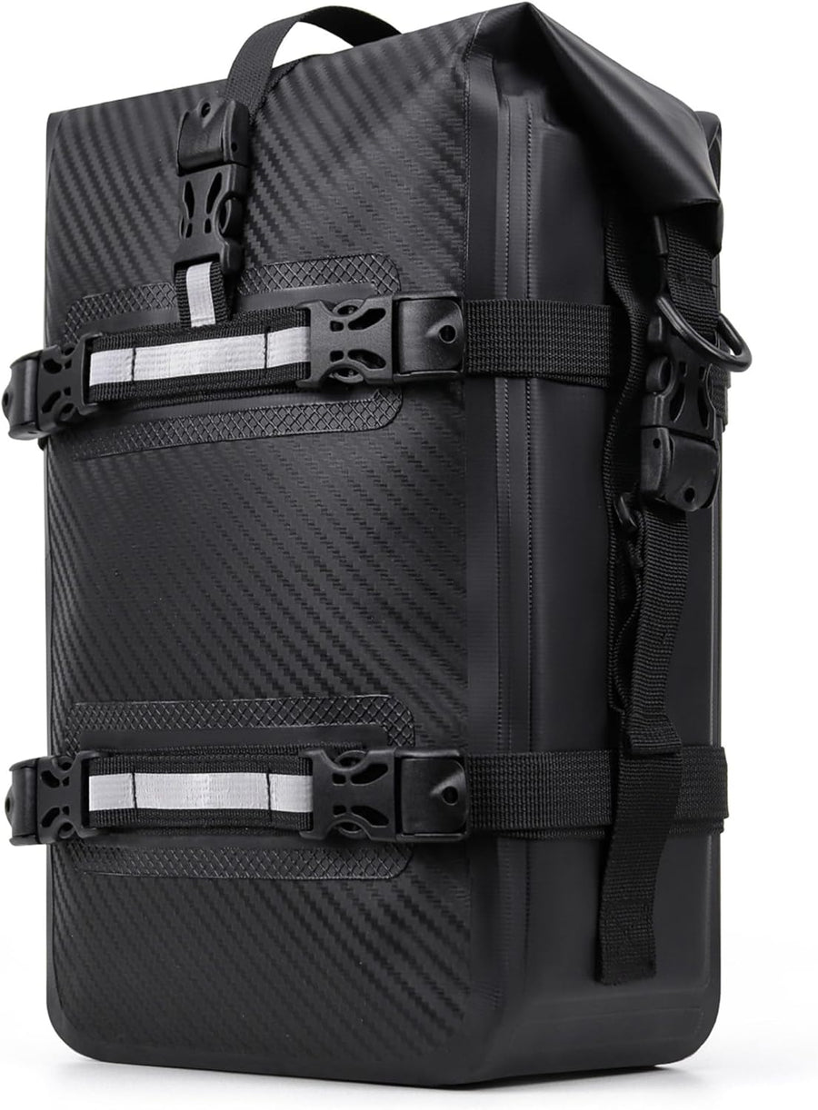 Sac de siège de vélo extensible de 6-8.8L Imperméable Léger Fixation Robuste NOIR