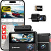 REDTIGER 530° Dashcam Voiture 3 Canaux,Caméra pour Voiture 2,5K+2,5K+1080P avec Carte 128 Go, Vision Nocturne IR, Écran Tactile, Dashcam pour Avant,Inclus WiFi GPS, Mode Parking 24H