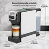 Machine à café à capsules, machine à café à capsules 4 en 1 pour Nes Original/D*G/A MODO MIO et café moulu, 7 niveaux de quantité d'eau