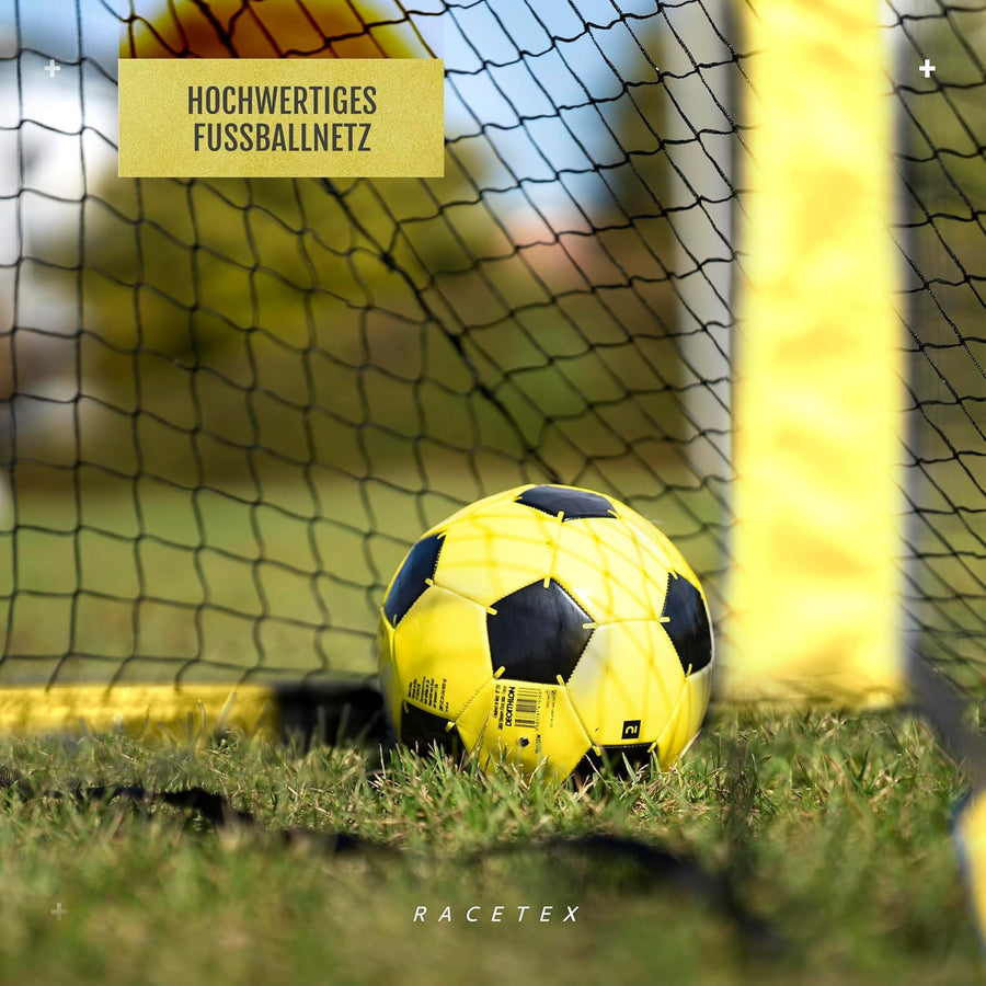 But de football 2 en 1 pour enfants avec mur de but - But de football pour le jardin - Robuste et stable grâce aux barres en fibre de verre - Rapide à monter - Léger et mobile
