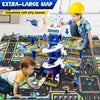 Garage 5 Etages pour Enfants Garage, Ascenseur, Station-Service et Carte, Jouet Garage Voiture avec 8 Voitures et 3 Hélicoptères