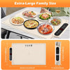 Chauffe Plat Electrique, Plaque Chauffante Electrique avec 6 Niveaux Temp., Minuteur de 4 Heures, Plaque Chauffante Pliable Flexible, 61x40cm