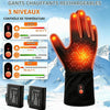 Gant Chauffants Taille L Rechargeables 7,4 V 22,2 Wh Gants chauffants, chauffage rapide, écran tactile pour la conduite, ski, camping et la randonnée