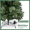 Sapin de Noël Artificiel en PVC 165cm avec 800 Pointes, 3 Parties pour Montage Facile, Compact, Support Métallique