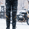 Genouillères chauffantes moto Hiver,Protections hivernales homologuées CE2,Amovibles,Chaudes,Imperméables et coupe-vent pour femmes et hommes