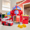 PAW Patrol - Pat Patrouille - Caserne De Pompiers Fire Rescue - Voiture Figurine Marcus À Collectionner - Effets Sonores Et Lumineux - Pat Patrouille Jouet - Voiture Enfant