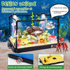 Jouet Enfant Blocs Construction Aquarium avec Lumière LED Compris Les Tortue en Mouvement