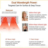 Panneau de lumière rouge - Double longueur d'onde LED 660 nm et 850 nm, avec support ajustable, 40 LED, minuterie 15/20/25 minutes, idéal pour la relaxation du visage et du corps