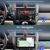 Autoradio 2 Din 4G+64G 7 Pouces Android, Écran Tactile Carplay sans Fil 2 Din Autoradio avec Android Auto Mirror Link GPS Navi Bluetooth WiFi/FM/RDS/EQ/SWC/USB Caméra de Recul