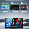 Autoradio 2 Din 4G+64G 7 Pouces Android, Écran Tactile Carplay sans Fil 2 Din Autoradio avec Android Auto Mirror Link GPS Navi Bluetooth WiFi/FM/RDS/EQ/SWC/USB Caméra de Recul