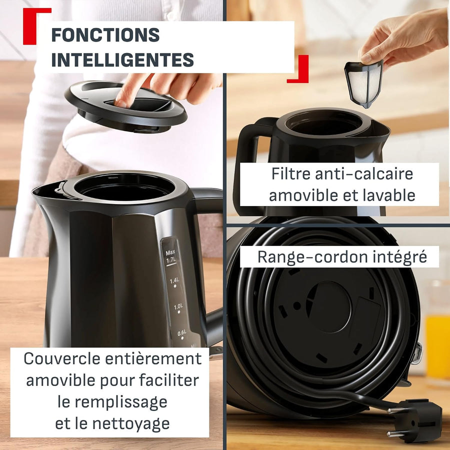 Tefal Express, Bouilloire électrique, Ébullition rapide Puissance 2400 W , Arrêt automatique , Indicateur 1 tasse , Facile à nettoyer