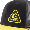 CRESSI Cap - Casquette avec Visière Sportive et Fonctionnelle, Noir/Jaune, Taille Unique Unisex