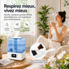 Humidificateur D'air 5L Chambre Plante, Dificateur 22dB Calme, pour 40m² mini Humidificateur d air Bebe, Minuteur 12h, Mode Sommeil, Verrouillage Enfant, Fonction Arôme, avec Hygromètre