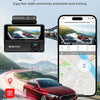 REDTIGER 530° Dashcam Voiture 3 Canaux,Caméra pour Voiture 2,5K+2,5K+1080P avec Carte 128 Go, Vision Nocturne IR, Écran Tactile, Dashcam pour Avant,Inclus WiFi GPS, Mode Parking 24H