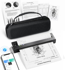Imprimante Thermique Portable avec Étui, A28U sans Fil sans Encre A4/A5/B5, Impression Claire, Longue Autonomie, Bluetooth iOS Android