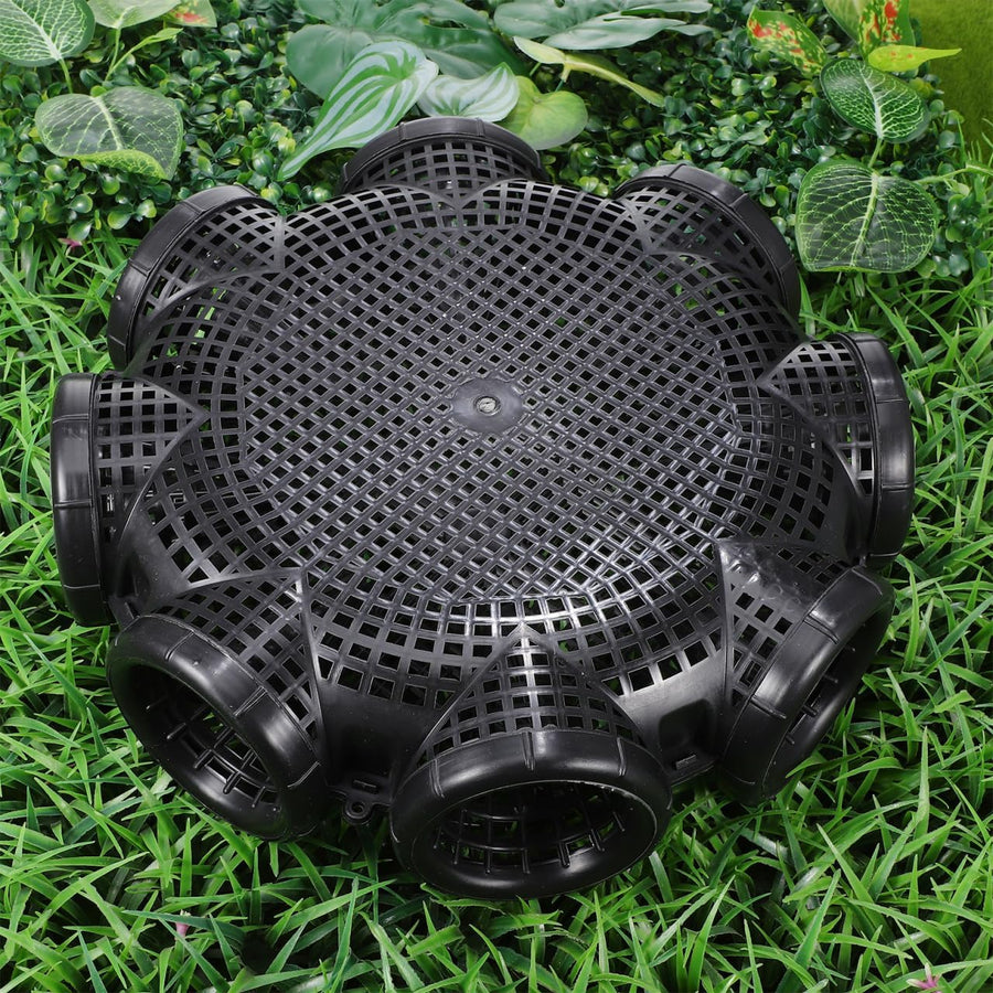 Piège à Poisson Cage Anguille Pêche en Plastique Nasse Panier Respirant à 8 Trous pour Écrevisses, Crabes et Petits Poissons en Rivière, Appât Stable Facile à Transporter