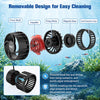 Mini Pompe à Vagues 8000L/H, 10W Pompe de Brassage pour Aquarium Wavemaker avec 4 Modes et 10 Niveaux Réglables, Orientable à 360°, pour Aquarium 70-350L Eau Douce et Salée