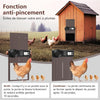 Porte Poulailler Automatique Batterie avec Minuterie Porte Automatique Poulailler en Aluminium avec Écran LCD Programmable Étanche, Fonction Anti-pincement, Ouvre-Porte Vertical