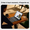 Clavier pour iPad Air 11" M2/M3 & Air 5/4 gén & Pro 11" (2018-2022,1/2/3/4 gén) avec Pavé Tactile à Surface complète, Protection du Stylet et de l’Objectif pour Travail Voyages AZERTY