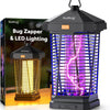 Lampe Anti-Insectes LED Extérieure avec Éclairage, Longévité de 10 Ans, Étanche IPX4, Haute Tension 3800V, Câble d’Alimentation de 2 m, Anti-Moucherons, Moustiques