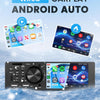 Autoradio Carplay 1 Din avec Android Auto iOS/Android Mirror Link 4 Pouces Écran Tactile Autoradio avec Bluetooth FM/RDS Radio USB/AUX/EQ/DVR Commande au Volant Caméra de Recul