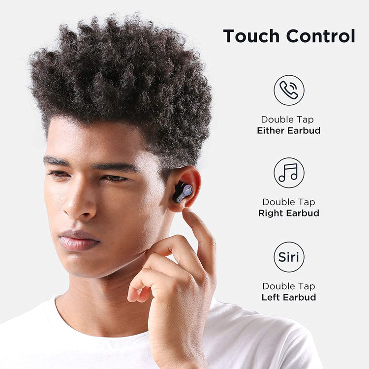 Ecouteurs Bluetooth sans Fil Faible Latence Autonomie 20h 4 Micros Suppression Bruit Ambiants