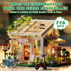 Jeux Ensemble Construction Maison Fleurs avec lumière LED, 776 Pièces Jouet Construction Maison avec Fleurs Plantes Chat, Jouets de Construction