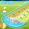 Toboggan 1.55m x 9.5m pour Pelouse Double Toboggan à Eau avec 2 Planches Gonflables Jeux d'eau en Extérieur