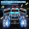 Monster Truck Dinosaure avec pneus lumineux, rotation à 360° et marche 100 min de temps de jeu, 1/20 monstertruck télécommandé avec musique, voiture télécommandée Dino 2,4 GHz à partir de 3 ans
