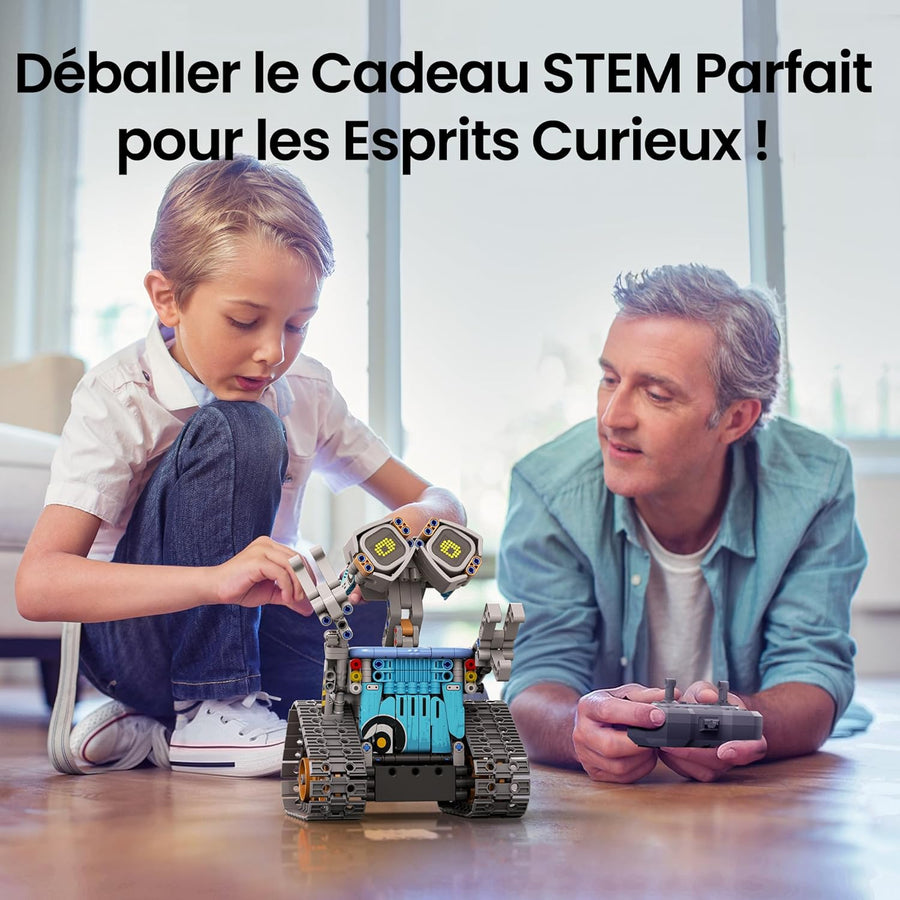 Robots pour Enfants, 5 en 1 Robot Jouet avec App & Télécommande, Robotique Programmable STEM (435 pièces)