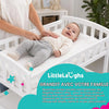 Table à Langer Bébé avec Matelas et Sangle de Sécurité Meuble a Langer avec 2 Étagères Bords Surélevés sur 4 Côtés Nouveau-né jusqu'à 12 Mois