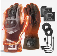 Gants Chauffants Moto Hiver Taille L certifiés CE Niveau 1 KP – Gants électriques Bouts des Doigts, 3 Niveaux + Mode Intelligent, Batterie Rechargeable 7.4V, imperméables, écran Tactile