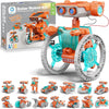 Robot Solaire 15 en 1 pour Enfants Jeux de Construction Jouets, Double Entraînement Solaire et Batterie 212 Pièces