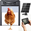 Porte Poulailler Automatique Solaire avec Contrôleur Étanche, Minuterie, Fonction Anti-pincement, Détection de Mouvement 120°