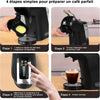 Machine à café à capsules, 5 en 1, 19 bars, multi-capsules pour Nespresso/Dolce Gusto/ESE Pads (44 mm), réservoir d'eau 1 l, 3 températures/7 quantités d'eau