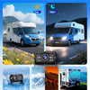 Caméra de recul 1080P avec écran IPS 7 Pouces,kit d'aide au stationnement,1024 x 600,IP69 AHD Vision Nocturne pour SUV, camionnette, Camping-Car, avec Pare-Soleil, câble de 15 m, 12-24 V