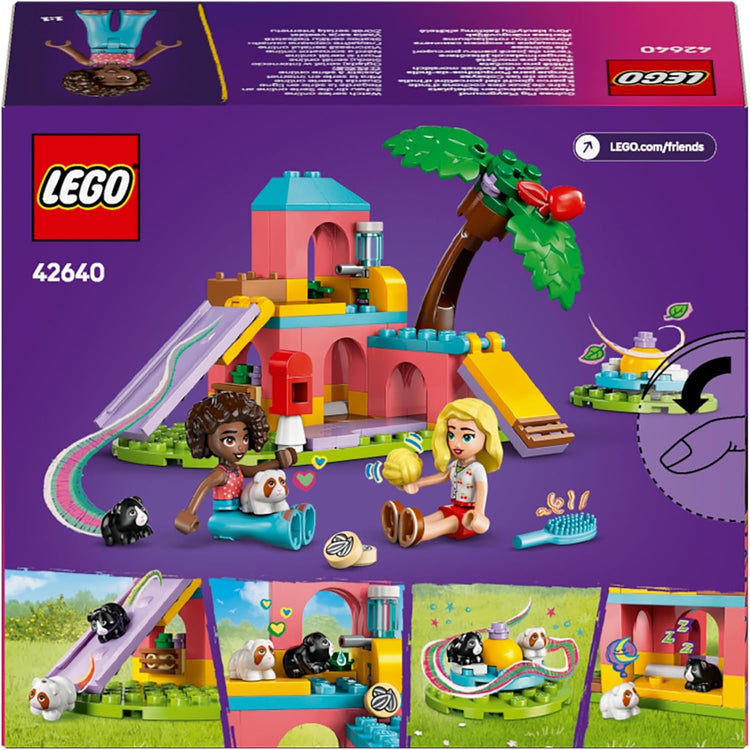 LEGO Friends L’Aire de Jeux des cochons d’Inde Inclut 2 Mini-poupées, 2 Animaux et Un Toboggan 42640