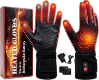 Gant Chauffants Taille L Rechargeables 7,4 V 22,2 Wh Gants chauffants, chauffage rapide, écran tactile pour la conduite, ski, camping et la randonnée