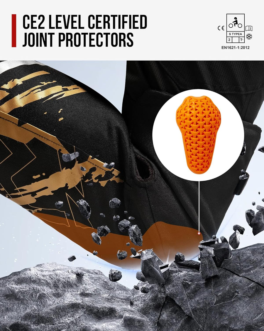 Genouillères chauffantes moto Hiver,Protections hivernales homologuées CE2,Amovibles,Chaudes,Imperméables et coupe-vent pour femmes et hommes