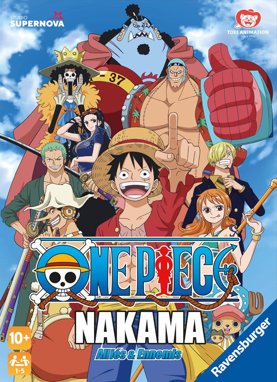 Ravensburger - Jeu de Société One Piece Nakama - Alliés & Ennemis - Jeu de Société Manga Coopératif - 1-5 Joueurs - 10 Ans et Plus - Partie de 30 Minutes - Version Française