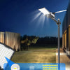 Lampadaires solaires d'extérieur, 6500 K ultra grands feux de stationnement commerciaux du crépuscule à l'aube, lampes de sécurité étanches IP67 à énergie solaire