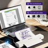 Imprimante Thermique Portable Sans Encre 300 DPI Bluetooth Sans Fil Thermocopieur Tatouage Compatible Android et iOS BLANC