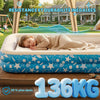 Matelas Gonflable Enfant, Lit Gonflable, 158×99×25 cm Lit Gonflable Enfant avec Barrières de Sécurité, Lit de Voyage, Surface Floculée,Lit Gonflable pour Maison,Sans Pompe Fournie