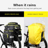 Sacoche Vélo Porte-Bagage Arrière 75L Sac à Dos Velo 3 en 1 avec Couverture Imperméable et Bandoulière Sac Velo Siège Étanche