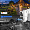 Ctronics 4G LTE AOV Camera Exterieur sans Fil Solaire, Camera sans WiFi Caméra de Surveillance Extérieur à Double Objectif 2K, Suivi Automatique, Enregistrement 24/7, Détection IA, Camera Carte Sim