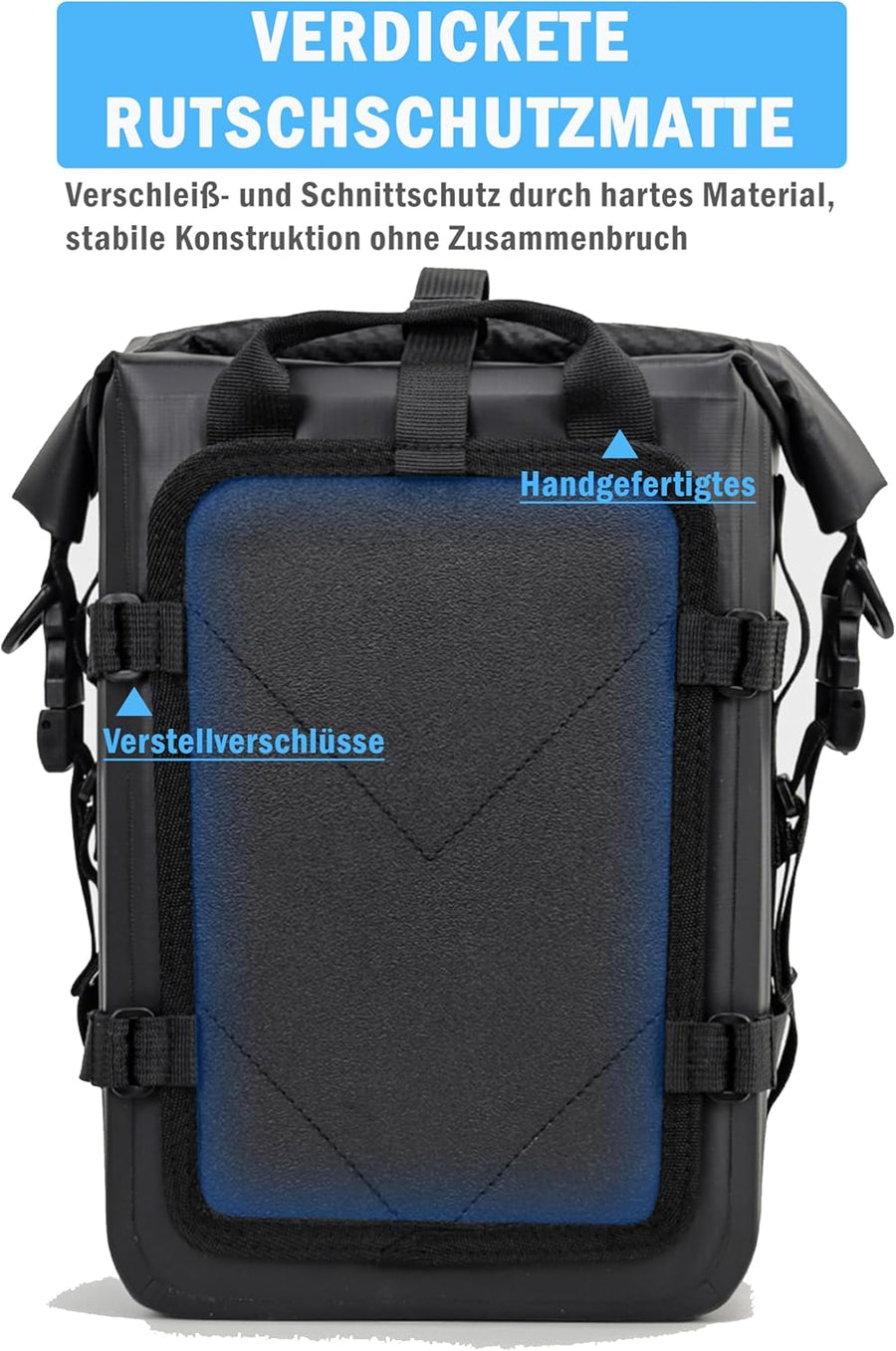 Sac de siège de vélo extensible de 6-8.8L Imperméable Léger Fixation Robuste NOIR