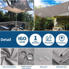 Voile d'Ombrage Carrée 2x2m Water Résistant Bloque 95% des UV Corde Jardin Terrasse GRIS