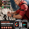 Montre Connectée Homme avec Boussole: 2.13" Smartwatch Baromètre Altimètre Appel Bluetooth 600mAh Batterie Fréquence Cardiaque SpO2 Sommeil 120+ Mode Sport Étanche Fitness Tracker pour Android iOS