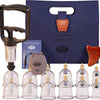Uplife Kit 12 Ventouses Cupping avec Pistolet – Massage Dos et Corps Notice illustrée en français, 5 tailles ø35-69 mm, 6 aimants, tube d'extension et sac de rangement, hijama anti-cellulite